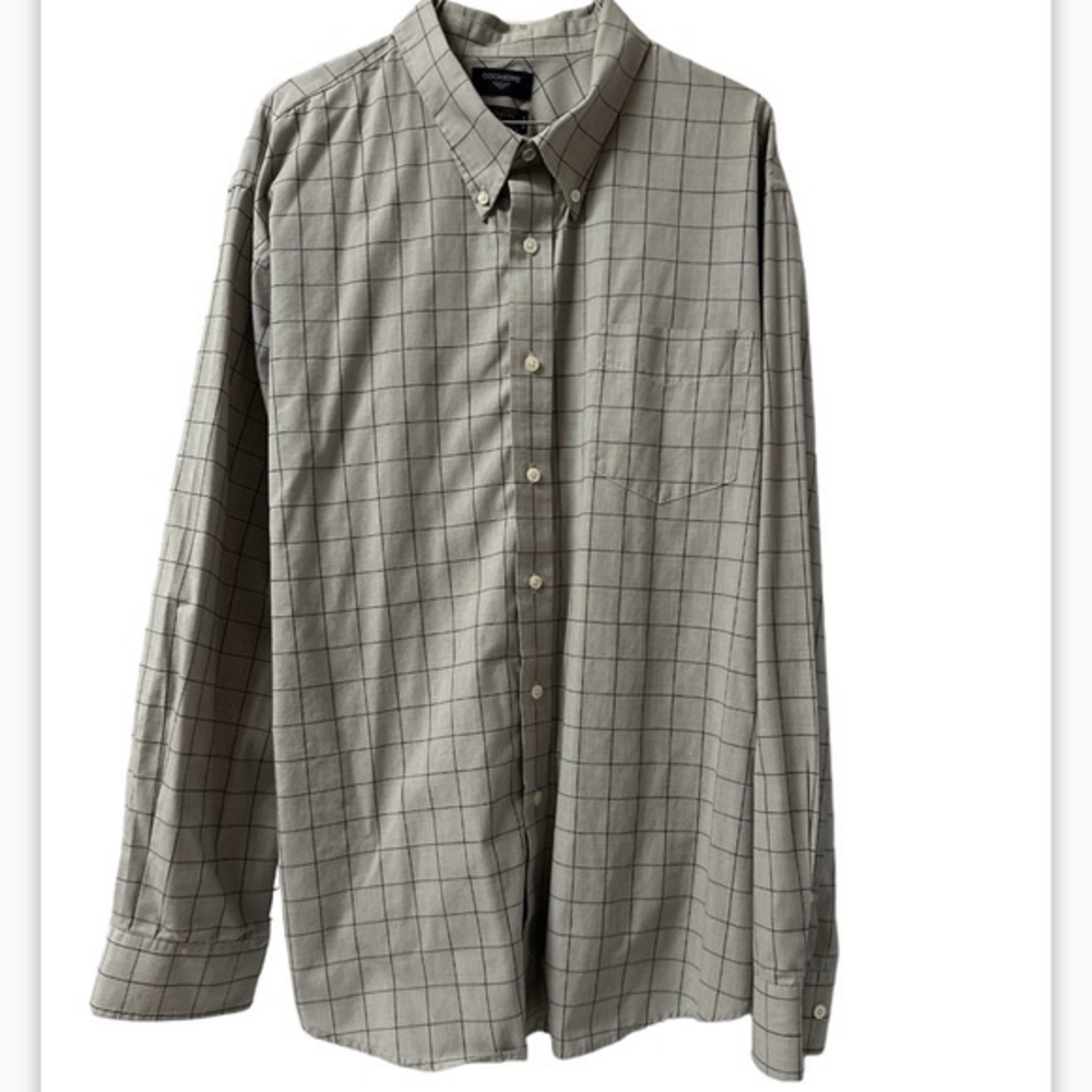 Docker men’s dress shirt button‎ down w stain defender no wrinkles sz 2X (932)
